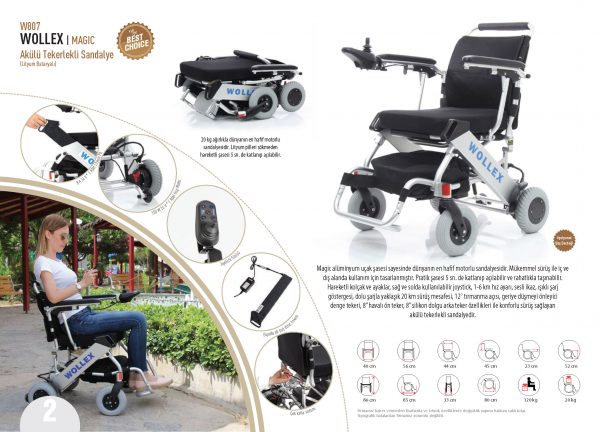 Pulsemed 1602 Akulu Tekerlekli Sandalye Folding Power Fiyati